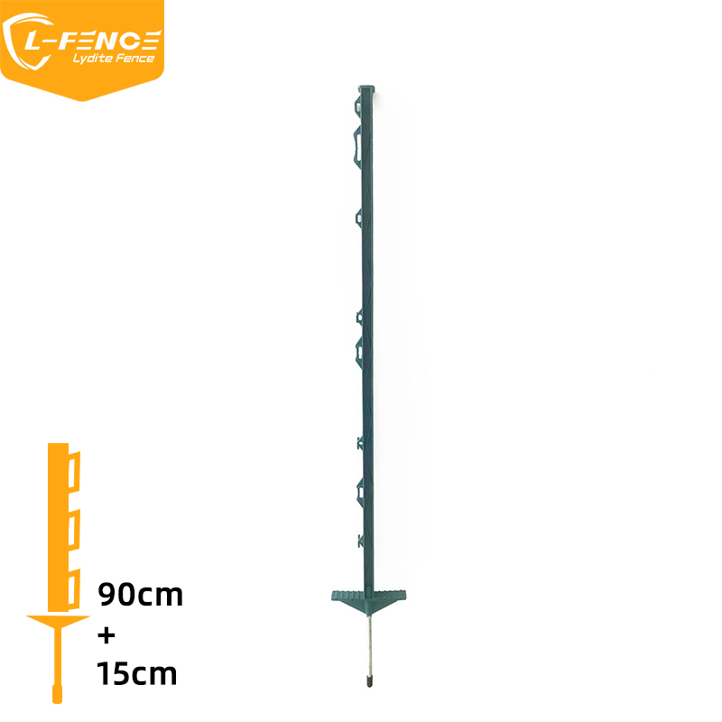 Lydite MLD-056 Electric Fence Posts 105 cm, 8 Lugs, Black